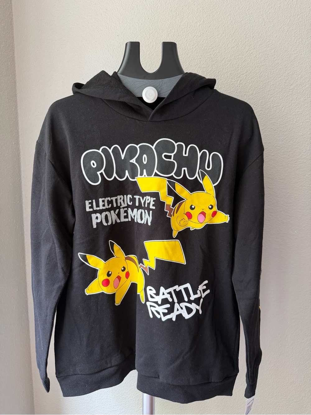 Hybrid Apparel Set of 2 Pokemon Pikachu Black Fleece Pullover Hoodie & Jogger XL